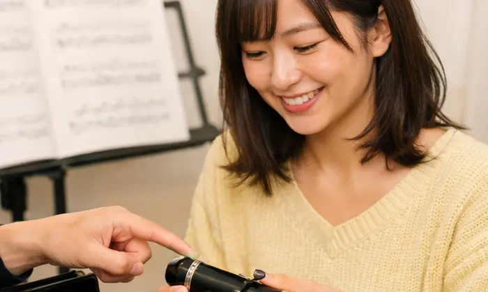 クラリネット初心者がレッスンを始めるイメージ
