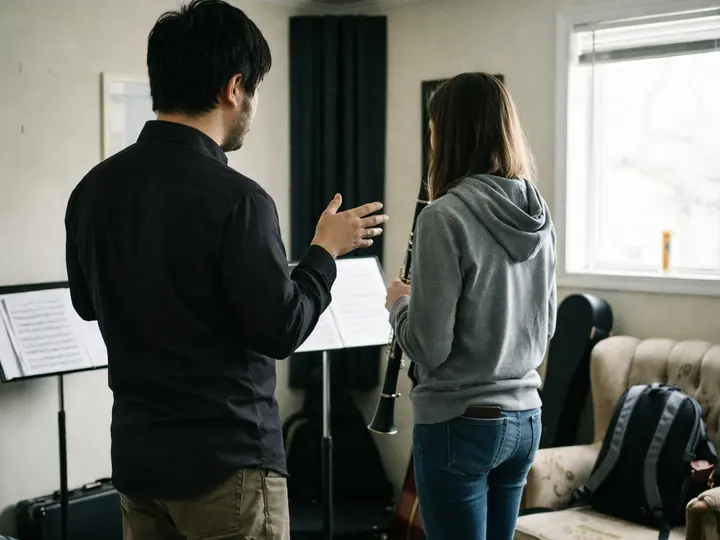 クラリネット演奏の写真